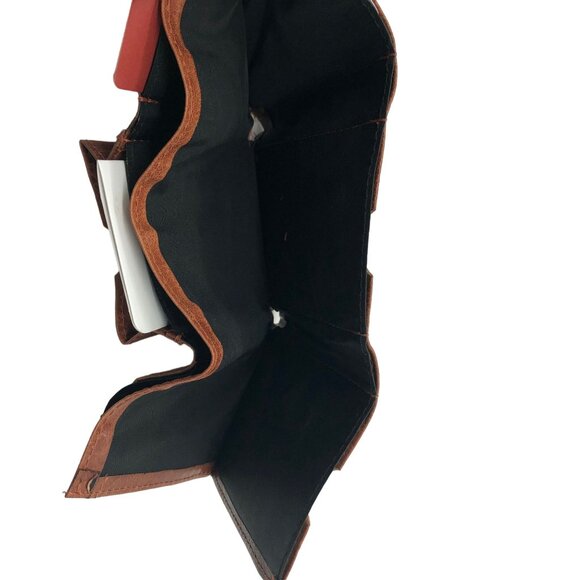 Spikes & Sparrow Austin RFID Protected Leather Wallet Brandy Brown Trifold 16530 - Picture 3 of 6